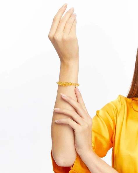 Galaksi Serisi Sitrin Taşı Tasarım Bileklik - Resim 2