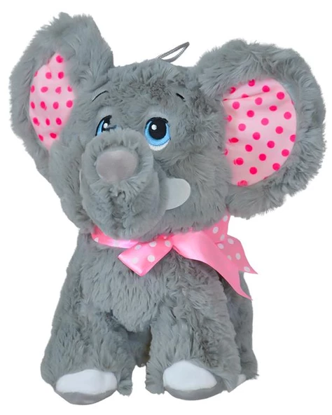 Selay Toys Peluş Oturan Fil Gri 1012 - 2