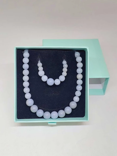 Galaksi Serisi Angelit Taşı Kolye & Bileklik Seti - Resim 6