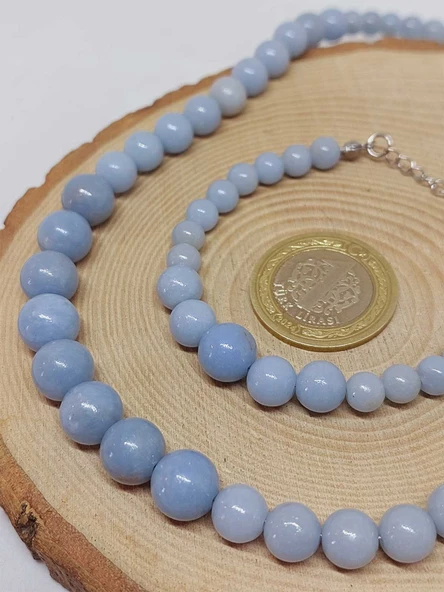 Galaksi Serisi Angelit Taşı Kolye & Bileklik Seti - Resim 4