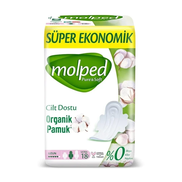 Molped Pure & Soft Uzun Süper Ekonomik Ped 18 Li x 3 Adet - 3