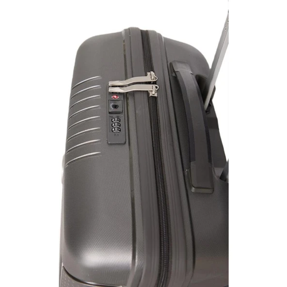Pierre Cardin Büyük Boy %100 Polipropilen Valiz Antrasit 04PC7060 - 9