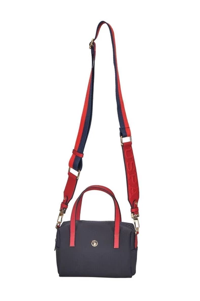U.S. Polo Assn. Çapraz Askılı Kadın Çanta Lacivert-Kırmızı-Beyaz Us24284