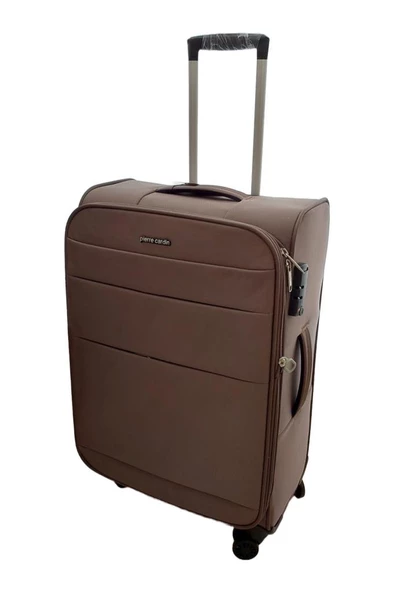 Pierre Cardin Ultra Light Hafif Lüx Kumaş Orta Boy Valiz Kahve 04PC4200