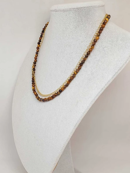 Kaplangözü Taşı 4mm Tasarım Çelik Kolye (54600) - Resim 6