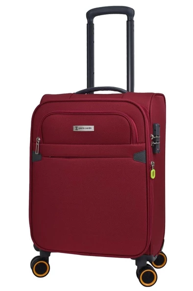 Pierre Cardin Ultra Light Hafif Lüx Kumaş Kabin Boy Valiz Bordo 04PC6000