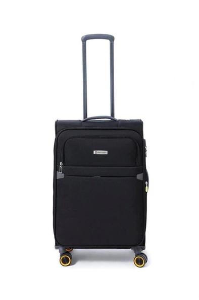 Pierre Cardin Ultra Light Hafif Lüx Kumaş Orta Boy Valiz Siyah 04PC6000 ürün görseli 1