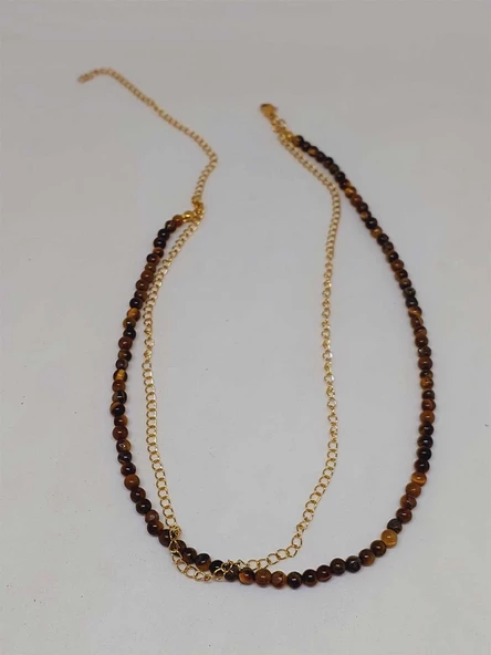 Kaplangözü Taşı 4mm Tasarım Çelik Kolye (54600) - Resim 3