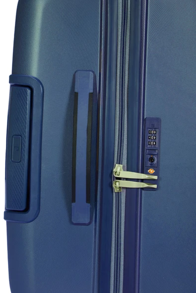 Pierre Cardin Büyük Boy %100 Polipropilen Valiz Lacivert 04PC7060 - Resim 7