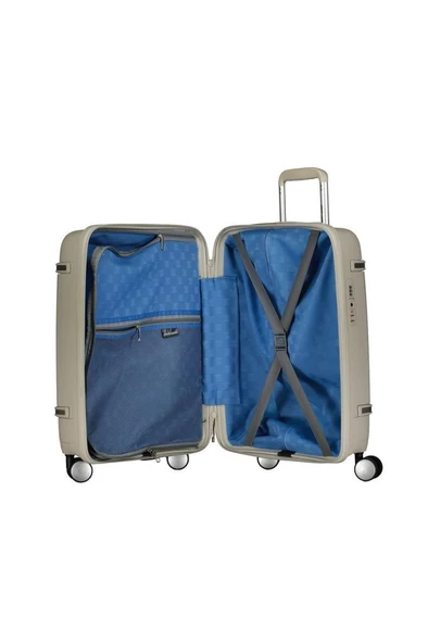 Pierre Cardin Kabin Boy %100 Polipropilen Valiz Gri 04PC7070 - Resim 4