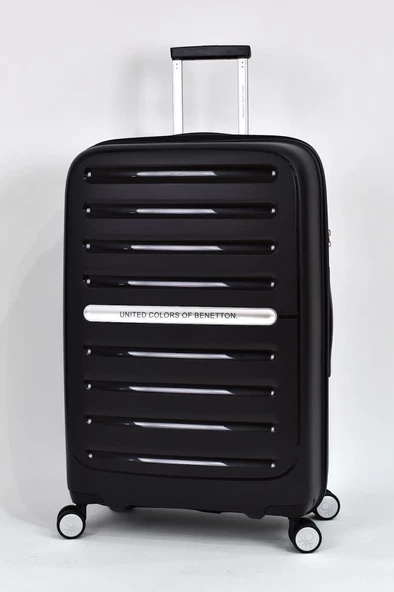 Kırılmaz Polipropilen 2'li Valiz Seti Büyük Boy - Kabin Boy Siyah BNT1000 - Resim 3