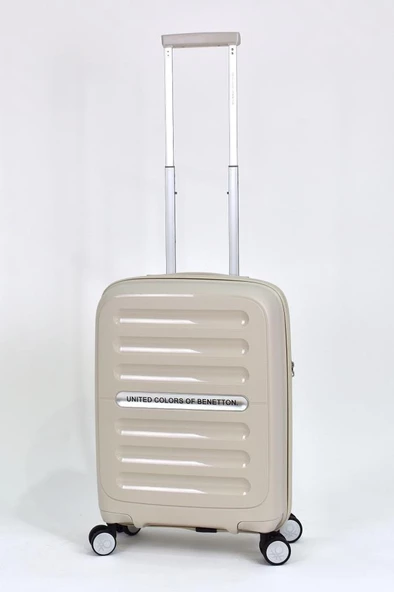 Kırılmaz Polipropilen 2'li Valiz Seti Büyük Boy - Kabin Boy Bej BNT1000 - Resim 4