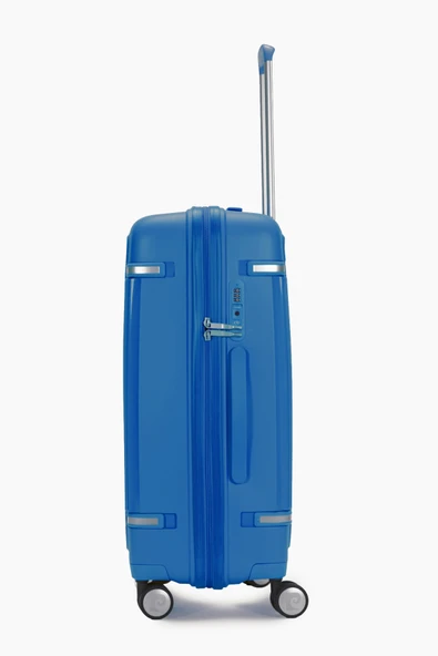 Pierre Cardin Büyük Boy %100 Polipropilen Valiz Petrol 04PC7070 - Resim 3