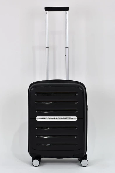 Kırılmaz Polipropilen 2'li Valiz Seti Büyük Boy - Kabin Boy Siyah BNT1000 - Resim 4
