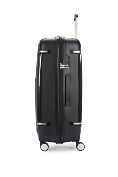 Pierre Cardin Büyük Boy %100 Polipropilen Valiz Siyah 04PC7070 - Resim 3