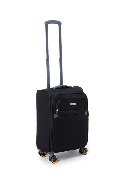 Pierre Cardin Ultra Light Hafif Lüx Kumaş Kabin Boy Valiz Siyah 04PC6000 - Resim 2