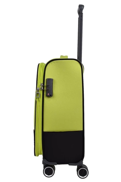 Pierre Cardin Ultra Light Hafif Lüx Kumaş Kabin Boy Valiz Lime 04PC8200 - Resim 3