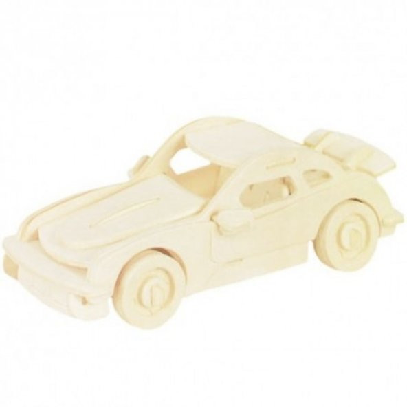 3D Ahşap Puzzle - Pi-911 Araba - 4