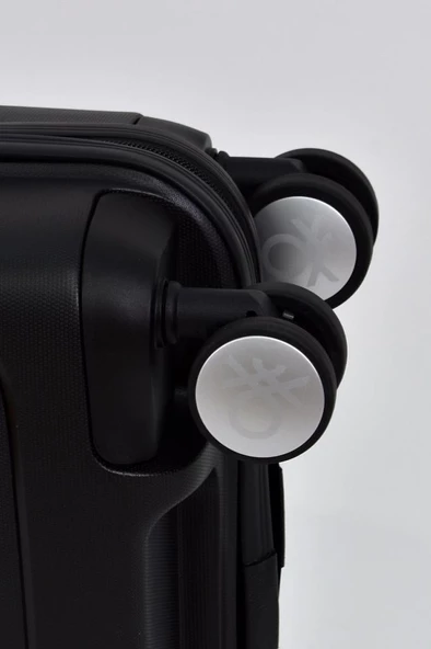 Kırılmaz Polipropilen 2'li Valiz Seti Büyük Boy - Kabin Boy Siyah BNT1000 - Resim 8