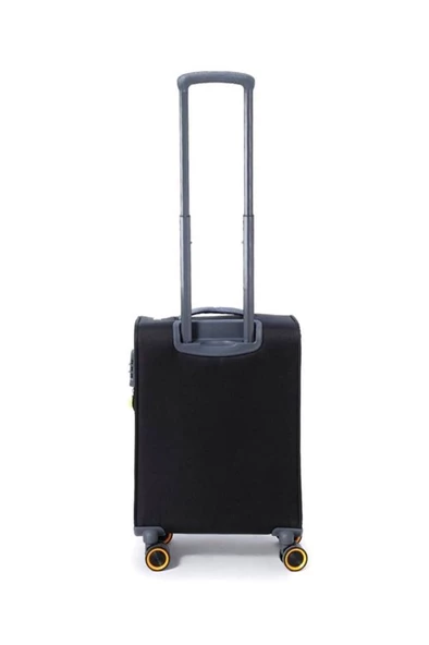 Pierre Cardin Ultra Light Hafif Lüx Kumaş Kabin Boy Valiz Siyah 04PC6000 - Resim 3