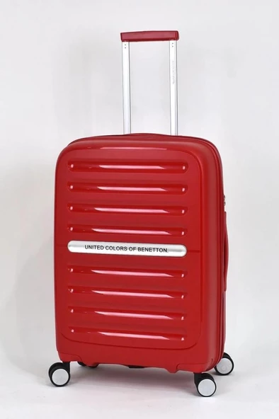 Benetton Orta Boy %100 Polipropilen Valiz Kırmızı Bnt1000 - Resim 2