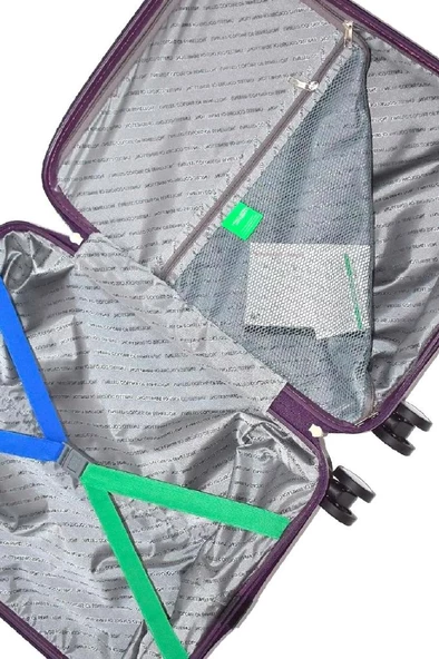Benetton Büyük Boy %100 Polipropilen Valiz Mor Bnt1000 - 6