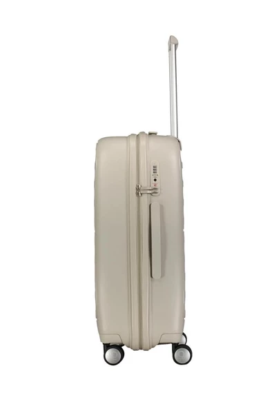 Benetton Orta Boy %100 Polipropilen Valiz Bej Bnt1000 - Resim 2