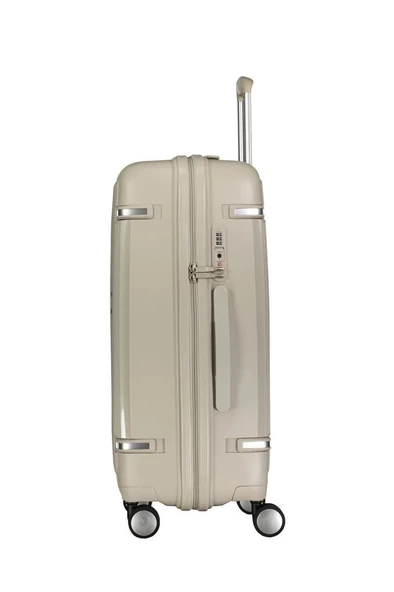 Pierre Cardin Orta Boy %100 Polipropilen Valiz Gri 04PC7070 - Resim 2