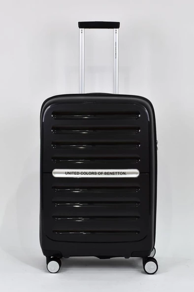 Benetton Büyük Boy %100 Polipropilen Valiz Siyah Bnt1000 - Resim 2