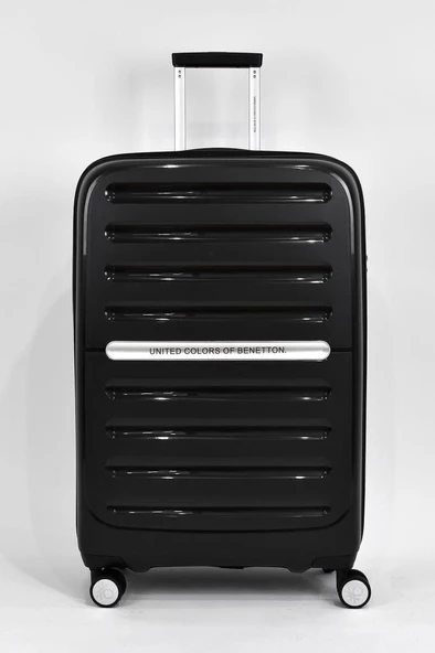 Kırılmaz Polipropilen 2'li Valiz Seti Büyük Boy - Kabin Boy Siyah BNT1000 - Resim 2