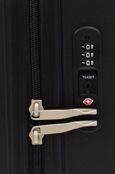 Benetton Orta Boy %100 Polipropilen Valiz Siyah Bnt1000 - Resim 6