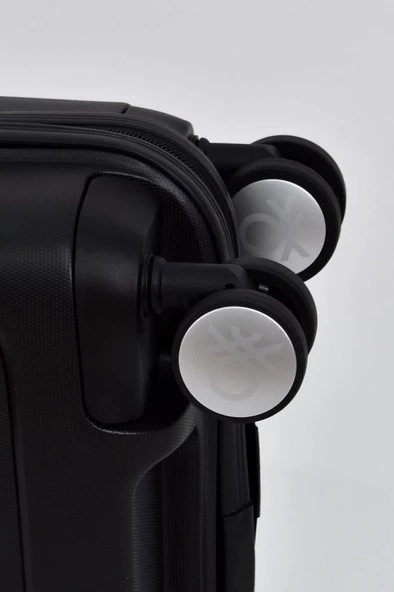 Kırılmaz Polipropilen 2'li Valiz Seti Orta Boy - Kabin Boy Siyah BNT1000 - Resim 8