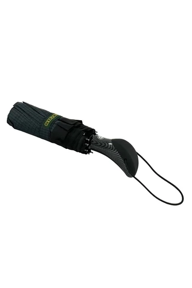 April Lüx Şemsiye Otomatik Mini Kare Çizgili Füme 227-GL - Resim 3