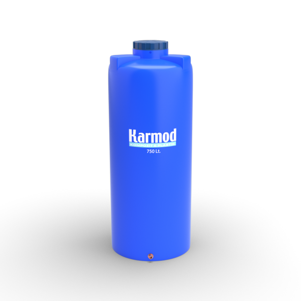750 Litre Polietilen Dikey Su Deposu - Mavi - 2