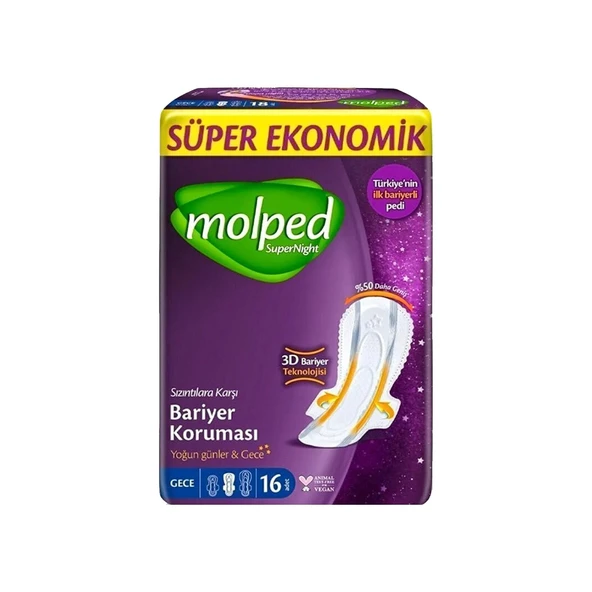 Molped Supernight Gece Bariyer Koruması 16 lı Gece x 3 Adet - 2