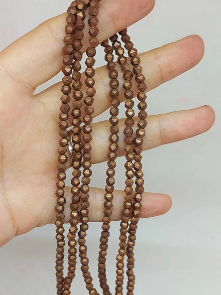 Hematit Taşı Hegzagonal Kesim Dizi 4mm (54644) ürün görseli