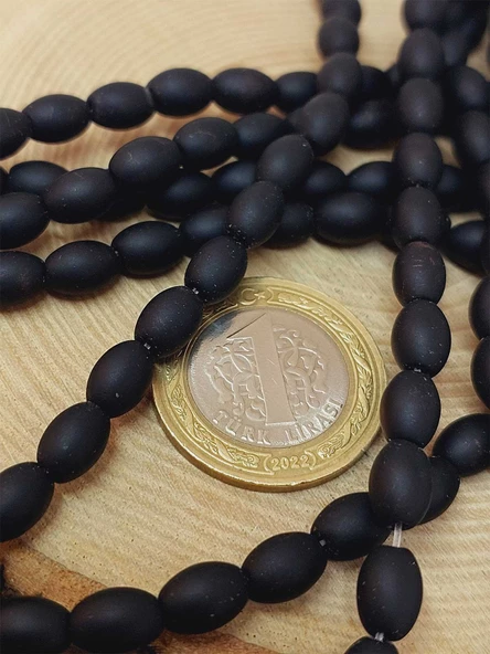 Oniks Taşı  Kapsül Kesim Mat Dizi 5.5*8mm (54650) - Resim 2