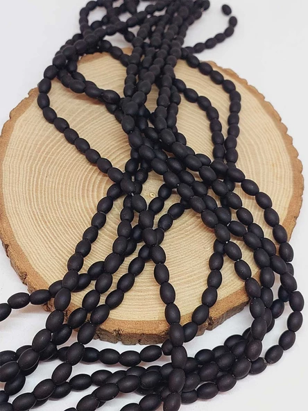 Oniks Taşı  Kapsül Kesim Mat Dizi 5.5*8mm (54650) - Resim 3