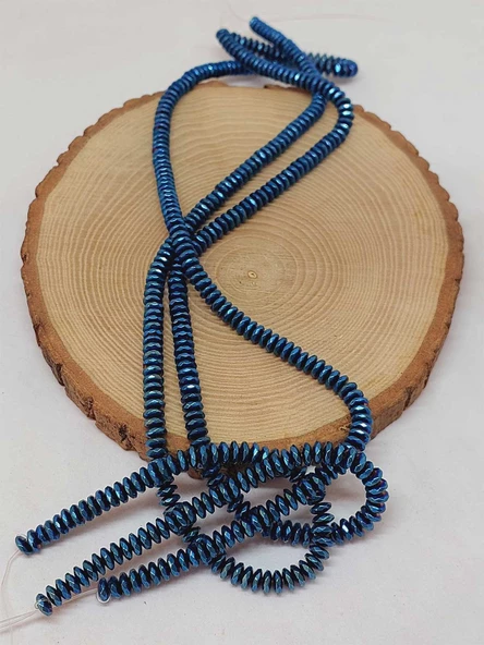 Hematit Taşı Rondela Dizi 2x6mm (54672) - Resim 3