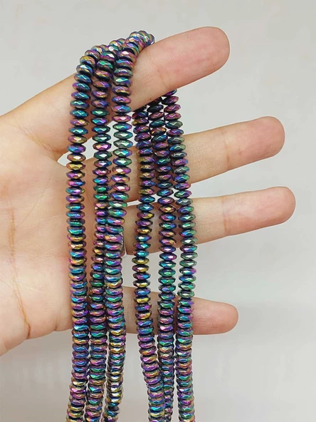 Hematit Taşı Rondela Dizi 2x6mm (54674) ürün görseli