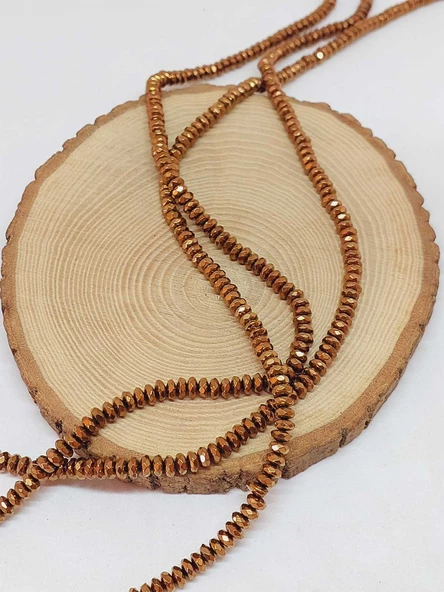 Hematit Taşı Rondela Dizi 3x6mm (54678) - Resim 3