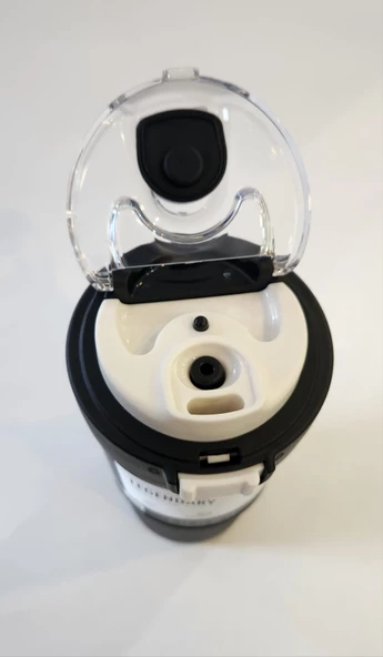 Shotay Dodge Vacuum Flask 660ML Çelik Mug Siyah Taşıma Askılı Pipetli
