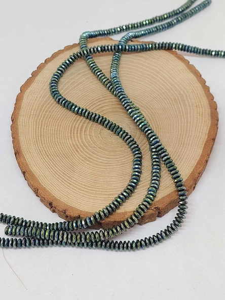 Hematit Taşı Rondela Dizi 2x6mm (54676) - Resim 3