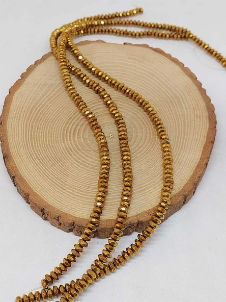 Hematit Taşı Rondela Dizi 3x6mm (54670) - Resim 3