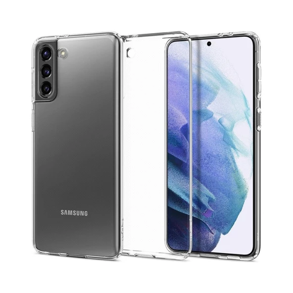 Galaxy S21 Kılıf Liquid Crystal 4 Tarafı Tam Koruma Crystal Clear - ACS02419 - 2