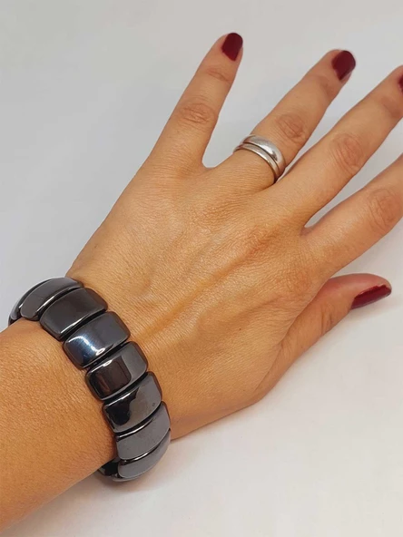 Hematit Taşı Unisex Bileklik (54684) - Resim 2