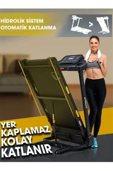 Proforce Leta Koşu Bandı - Katlanabilir Programlanabilir 0-12 KM/Sa Hız-LED ekran Kolay Kurulumlu - 6