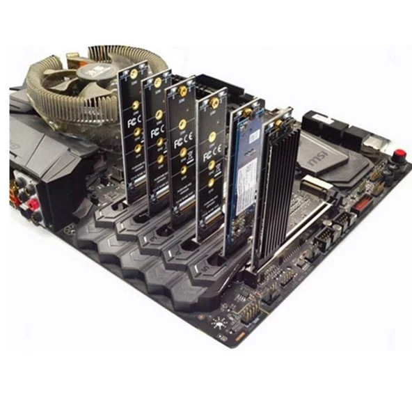 4391 M.2 Nvme Ssd Ngff To Pcie 3.0 X1 Adaptör M Key Kart Çevirici Dönüştürücü - 4