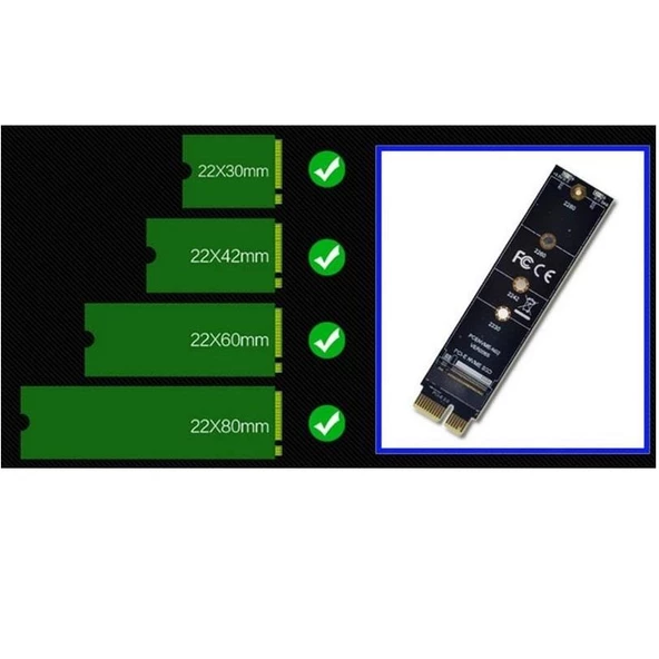 4391 M.2 Nvme Ssd Ngff To Pcie 3.0 X1 Adaptör M Key Kart Çevirici Dönüştürücü - 6