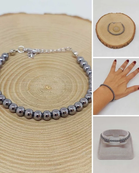 Terahertz Taşı Bileklik 4mm (45204) ürün görseli